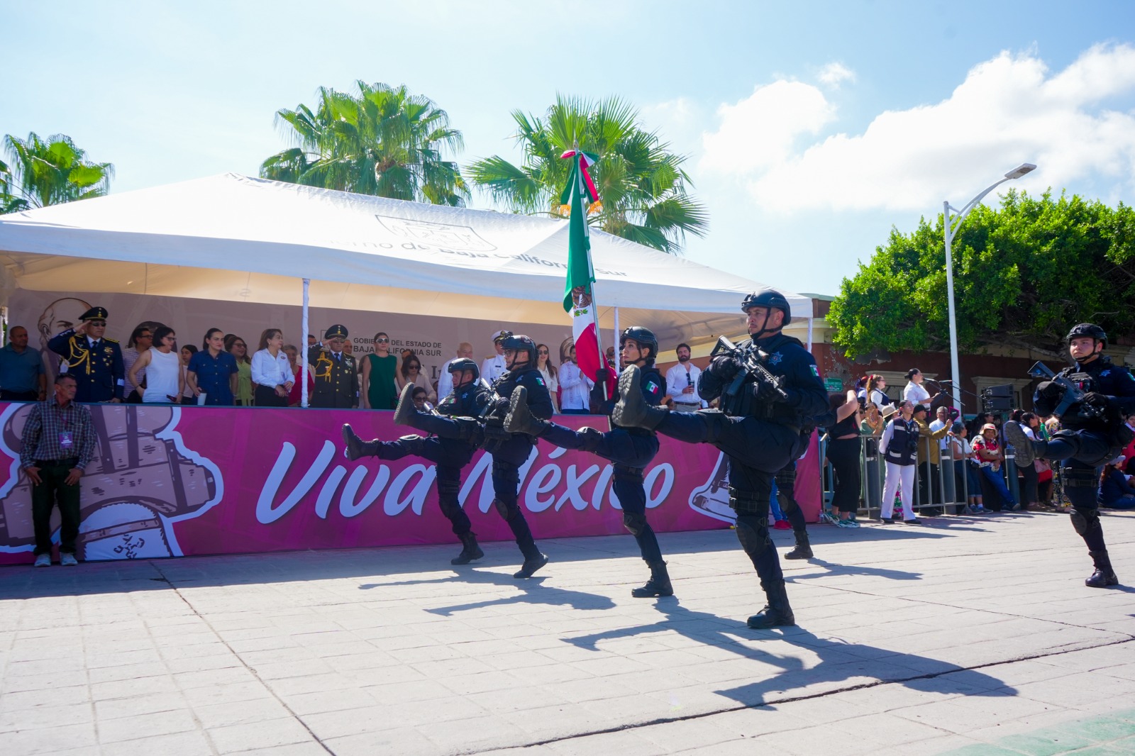 PARTICIPA SSPE EN DESFILE CÍVICO MILTAR CON MOTIVO DEL 216  ANIVERSARIO DEL INICIO DE LA DEPENDENCIA DE MÉXICO