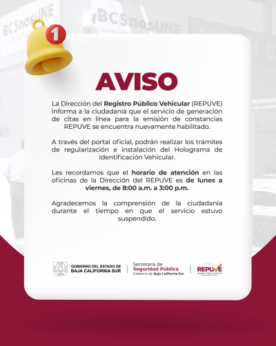 ANUNCIA REPUVE REAPERTURA DE PORTAL PARA TRÁMITES DE REGULARIZACIÓN VEHICULAR