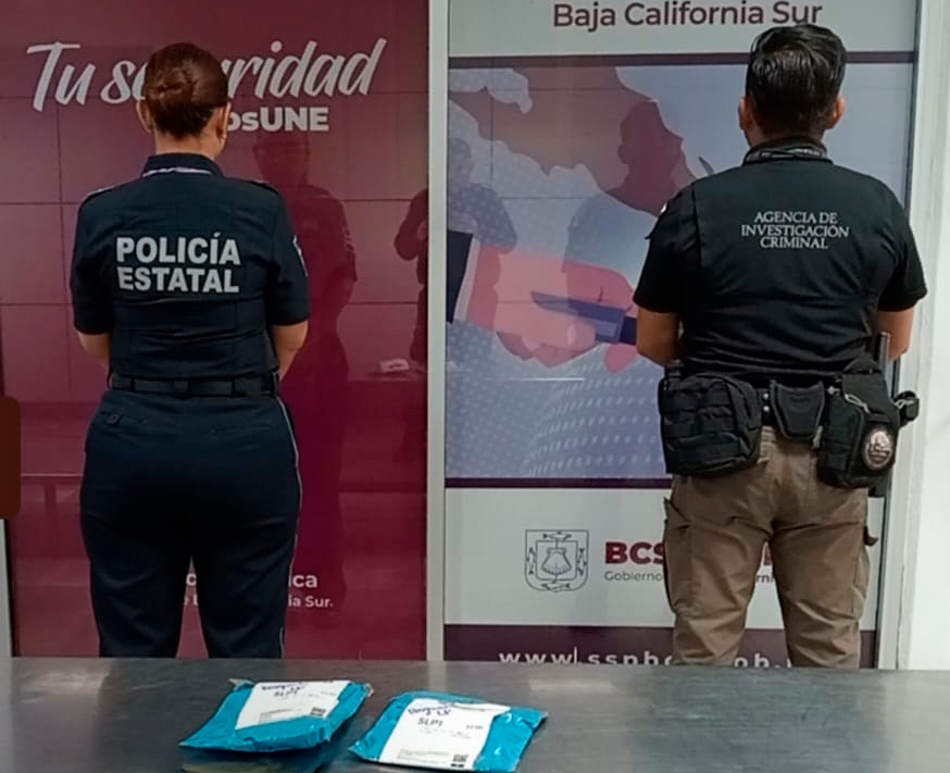 ASEGURAN PAQUETES CON SUSTANCIAS ILÍCITAS EN EL AEROPUERTO INTERNACIONAL DE LA PAZ
