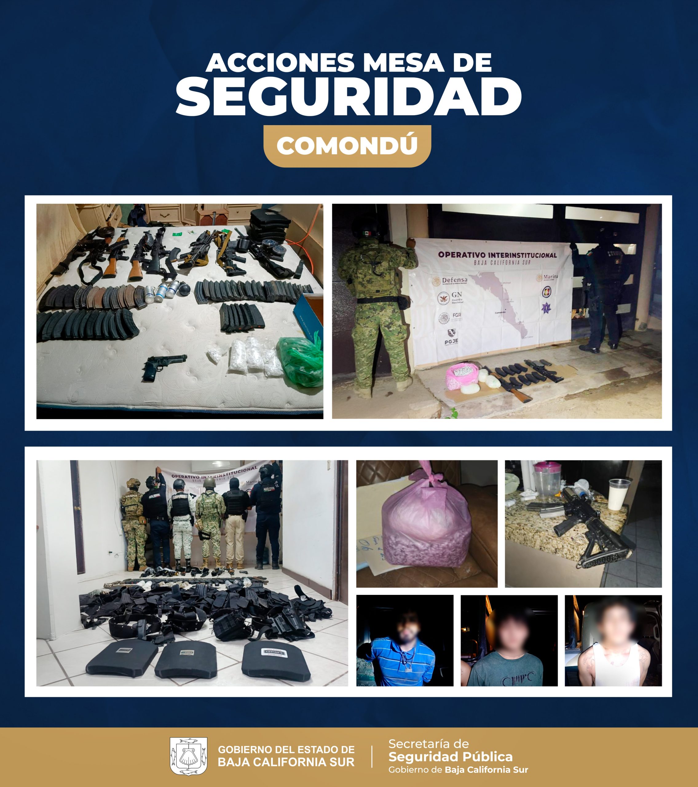 CAPTURA MESA ESTATAL DE SEGURIDAD A OBJETIVO PRIORITARIO EN COMONDÚ