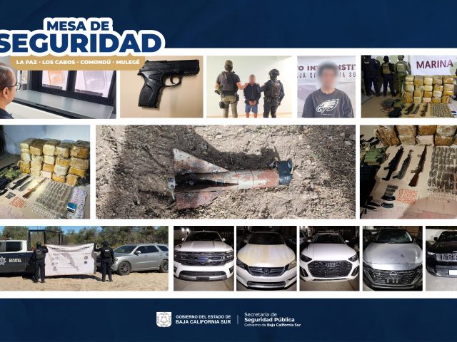 ARMAS, NARCÓTICOS, EXPLOSIVOS Y VEHÍCULOS ASEGURADOS EN ACCIONES OPERATIVAS DE LA SEMANA