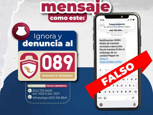 ADVIERTE SSPE SOBRE NUEVA MODALIDAD DE FRAUDE SOBRE FALSAS MULTAS DE TRÁNSITO