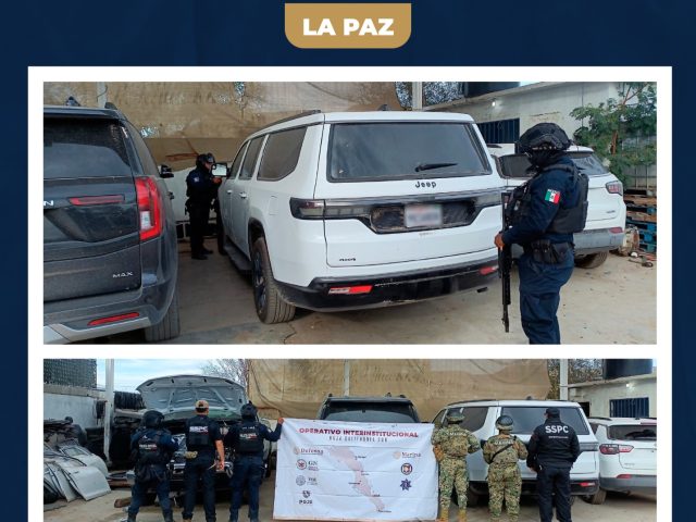 ASEGURAN TALLER CLANDESTINO DEDICADO A LA RECLONACIÓN DE VEHÍCULOS EN LA PAZ