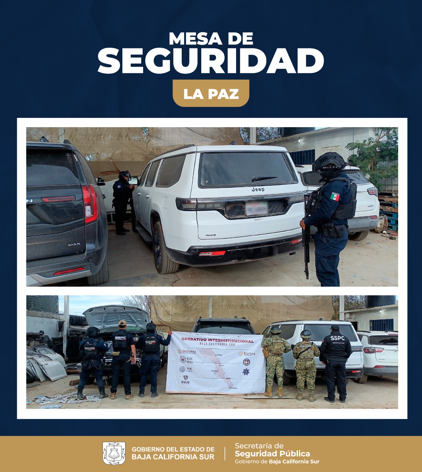 ASEGURAN TALLER CLANDESTINO DEDICADO A LA RECLONACIÓN DE VEHÍCULOS EN LA PAZ