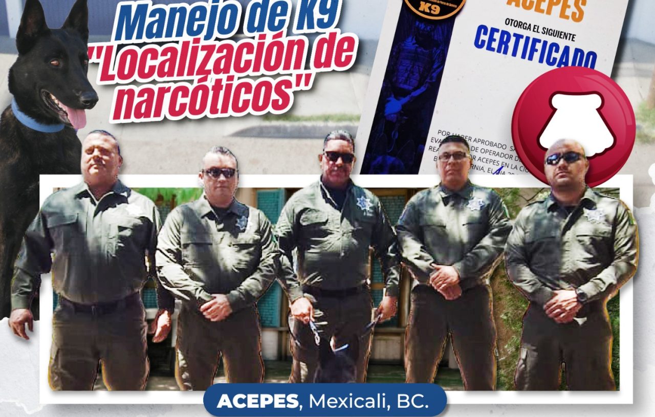 POLICÍAS ESTATALES RECIBEN CERTIFICACIÓN EN OPERACIÓN DE UNIDADES CANINAS